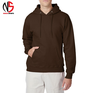 Sweat à capuche marron pour homme 100 % coton molletonné, uni, streetwear d'hiver, décontracté, séchage rapide, respirant, personnalisable 2026 - Product Image 4