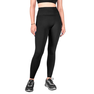 Leggings plissés pour femmes, taille haute, avec jupe superposée à volants, pantalon de yoga, tenue de sport modeste - Product Image 1
