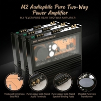 Amplificateur de voiture 2 canaux haute puissance classe AB Marriola M2 250Wx2 RMS 4 Ohm pour système de haut-parleurs de basses