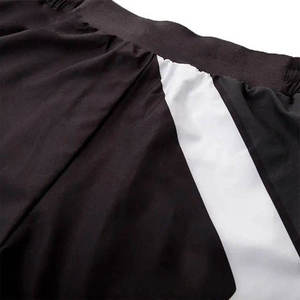 Pantalones Cortos de Boxeo Unisex en Blanco y Negro, Ajuste Atlético, Poliéster que Absorbe la Humedad, Ropa Deportiva, Diseño de Bloques de Color, Estampado Digital, 140g - Product Image 3
