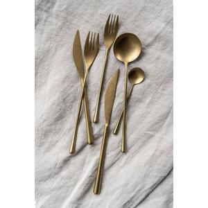 Cucharas, tenedores y cuchillos dorados, juegos de cubiertos de lujo, última llegada, juego de cubiertos de acero inoxidable, decoración de bodas, accesorios de mesa - Product Image 2