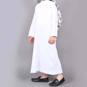 Túnica Islámica Modesta de Buena Calidad y Económica para Niños, de Algodón, Manga Larga, Corte Holgado - Product Image 3