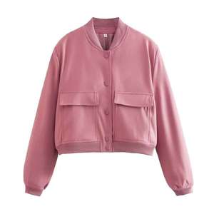 Chaqueta de forro polar Triveers con cuello alto, estilo oversize, chaqueta sherpa informal deportiva para mujer. - Product Image 6
