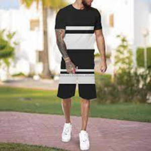 New 2025 High Quality Summer T-shirt and Shorts Set Custom <b>Logo</b> 100% Cotton Digital Printing Men's Shorts and T-Shirt Sets - Product Image 1