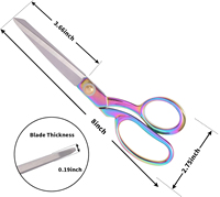 Ciseaux à tissu professionnels de qualité supérieure de 12 pouces, robustes, en acier tranchant, avec bord lisse pour la coupe du cuir