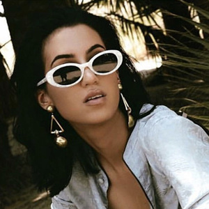 Customized <b>Retro</b> Women's <b>Sunglasses</b> Personalized Street Photo Concave Shaped <b>Sunglasses</b> - Product Image 4