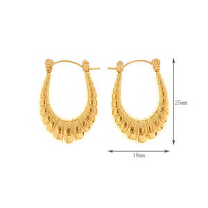 Pendientes de Aro de Tungsteno Plateado con Baño de Oro de 18K - Diseño Cristiano Moderno para Uso Diario Femenino/Unisex - Product Image 5