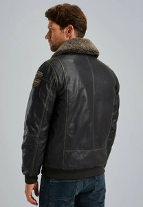 Chaqueta de Cuero Genuino Marrón Oscuro para Hombre, Estilo Casual Premium de Motociclista - Product Image 2