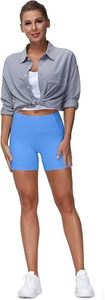 Pantalones Cortos de Verano para Mujer y Niña, con Logotipo Personalizado, de Cintura Alta Elástica, de Secado Rápido, con Efecto Levanta Glúteos, de Spandex - Product Image 5