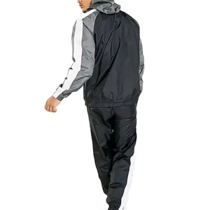 Custom Men Sets Two Piece Custom Windbreaker Shorts and <b>Jacket</b> Tracksuit Reflective Zip up Nylon Two Piece Windbreaker Short Set - Product Image 3