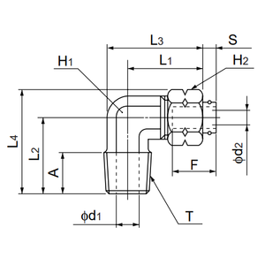 NITTA Raccord générique à joint rapide L1N1/4-ST - Product Image 1