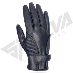 New Fashion Design Leather <b>Gloves</b> for Ladies Women Warm Winter Black Dressing Leather <b>Gloves</b> - Product Image 2
