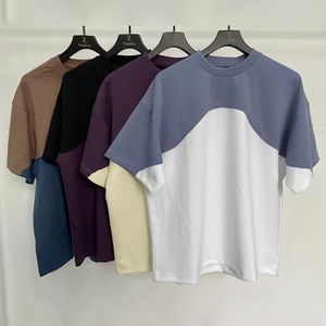 T-shirt ample pour homme grande taille 100% coton uni à manches courtes col rond respirant style décontracté été - Product Image 5