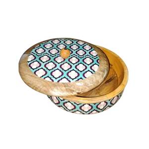 Handcrafted Luxury Design Wooden Food Warmer with Stainless Steel Base Waterproof Durable Flip Top <b>Lid</b> for Catering Hot <b>Pot</b> Use - Product Image 1