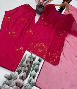 Traje Kurta Sharara Reversible de Secado Rápido y Corte Ajustado para Mujer, Estilo Pakistaní, Ideal para Bodas, Fiestas y Festivales - Product Image 3