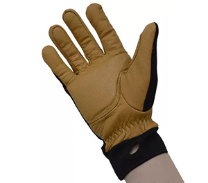 Bate Belaying Rappel Gloves Cow Split Leather Cotton Lined EN388/EN407 Certified Anti-Slip Yellow Outstanding Hand Protection - Product Image 4