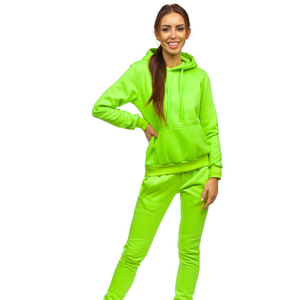 Women's Fashionable 2-Piece Outdoor Hooded Jogging <b>Tracksuit</b> Set for Winter Wholesale <b>Plain</b> <b>Tracksuits</b> for Women's Customized - Product Image 1