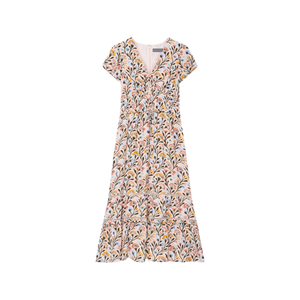 Vestido midi estampado para mujer, vestido de verano de cintura alta a la moda - Product Image 3