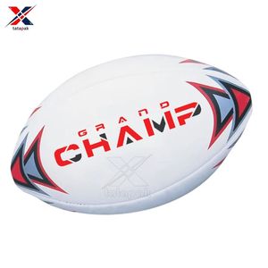 Export Quality Lightweight Wear Resistant Machine Stitched Custom <b>Log</b> PVC Rugby Ball Unisex Adults Outdoor Sports School & Club - Product Image 3