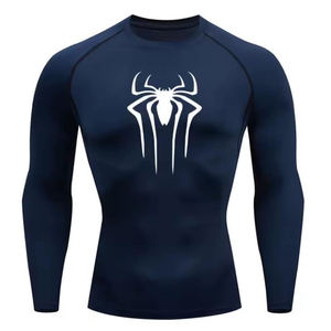 Camiseta deportiva de manga larga con estampado vibrante por sublimación completa, transpirable, para entrenamiento atlético, ejercicios de alta intensidad, gimnasio y running. - Product Image 3