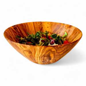 Olive Wood <b>Large</b> Handcrafted End Grain Centre Piece Wooden Salad <b>Bowl</b> - Product Image 6