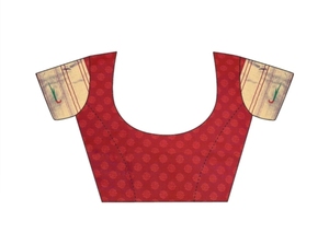 KV Woven, Self Design Paithani Pure <b>Silk</b>, <b>Silk</b> Blend Saree (<b>Red</b>) - Product Image 6
