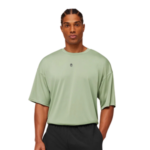 Camiseta Deportiva Extra Grande para Hombre, Transpirable, de Alto Rendimiento, Holgada, para Entrenamiento, Color Verde Niebla - Product Image 4