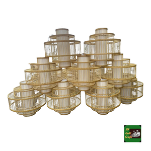 Pantalla de Lámpara de Bambú, Tejida con Caña Natural, para Colgar en el Techo, Estilo Rústico Boho, Proveedor de Vietnam - Product Image 4