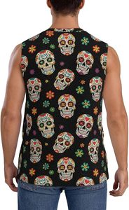 Camiseta sin mangas personalizada para hombre, sublimada, transpirable, de secado rápido, de poliéster, para correr, gimnasio, fitness, baloncesto, entrenamiento deportivo. - Product Image 2