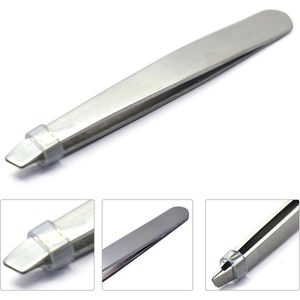 Pinzas profesionales de acero inoxidable con punta inclinada para cejas, herramientas de belleza para depilación de precisión y cuidado de cejas - Product Image 2