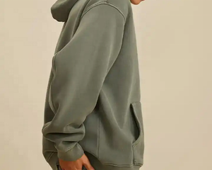 Fabricant d'éponge française surdimensionné poids lourd épaule personnalisé vierge poids lourd sweat à capuche surdimensionné survêtements broderie surdimensionnée - Product Image 5