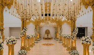 Mandap de Boda de Doble Poste con Temática Majestuosa de Ganesha, Decoración de Lujo para Bodas Indias, Eventos y Fiestas, Suministros al por Mayor - Product Image 3