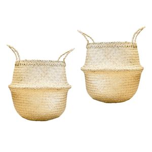 Cestas Decorativas Hechas a Mano de Hierba Marina para Cubrir Macetas y Decorar, Organizador de Almacenamiento Ecológico para el Hogar - Product Image 1