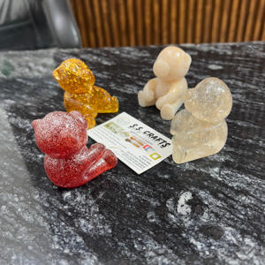 เสน่ห์หมียางเรซินคุณภาพสูงพร้อมตะขอเหมาะสำหรับการทำโปรเจกต์ศิลปะ DIY แบบระเหิดและดีไซน์เครื่องประดับอินเทรนด์ - Product Image 2