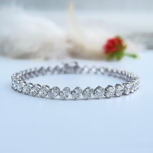 Pulsera de tenis de moissanita con corte ovalado, pulsera de boda, pulsera de lujo con diamantes de corte ovalado, regalo para la futura novia - Product Image 6