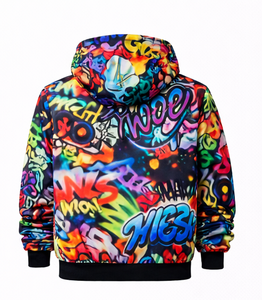 Ensemble de survêtement unisexe hiver 2026 Discover-Impex, imprimé graffiti coloré, 100 % coton, veste à capuche personnalisée par sublimation - Product Image 3