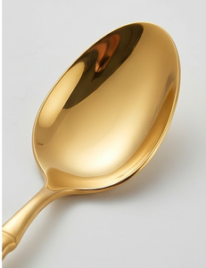 Ensemble d'argenterie dorée, couverts en métal poli miroir, design glamour, passe au lave-vaisselle, pour la table de mariage - Product Image 2