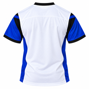 Camiseta de Fútbol Americana para Hombre Phi Beta Sigma, Blanca y Azul Rey, 100% Algodón, Número 14, Manga Corta, Escudo con Letras Griegas - Product Image 4