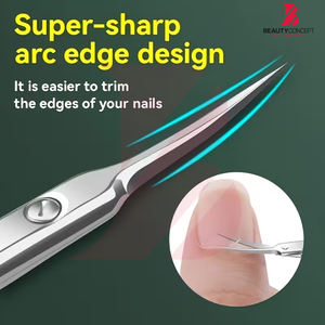 Ciseaux de manucure en gros d'usine, 3,5 pouces, en acier inoxydable, pointus et tranchants, pour le soin des ongles et des cuticules - Product Image 4