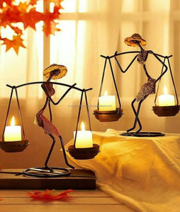 Bougeoir en fer pour décoration de fête et de mariage du fournisseur indien Bougeoir de luxe de l'Inde - Product Image 2