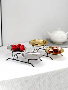 Support géométrique en métal, présentoir à cadre doré, support de décoration pour traiteur, support à gâteaux pour fête - Product Image 2