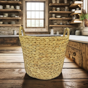 Handwoven Water Hyacinth Utility <b>Basket</b> – Sustainable & Stylish - Product Image 1