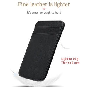 Custom Genuine Leather Card Holder Lightweight High Quality Men Card Holder <b>Wallet</b> Pocket Mini <b>Smart</b> Slim Crazy Horse Leather - Product Image 5