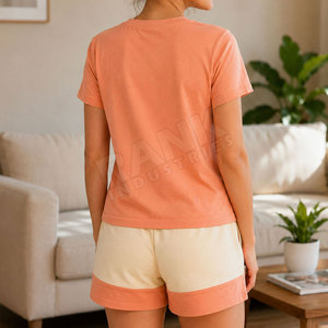 Conjuntos de camiseta y pantalones cortos para mujer, fabricados en fábrica, calidad premium, recién llegados, conjunto de 2 piezas, conjuntos de algodón para mujer - Product Image 4