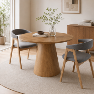 ARTERRA - Juego de Comedor Moderno de Lujo con Mesa Redonda de Madera de Teca y Sillas, Muebles Ecológicos para el Hogar, para Sala de Estar de Hotel - Product Image 6