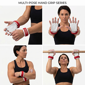 Poignées de musculation en cuir REGAL THREE LLC avec support pour poignet, fermeture réglable à boucle et crochets, poignées en cuir unisexes - Product Image 4