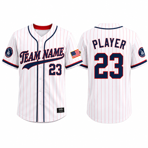 Maillot de baseball personnalisé OEM, broderie sublimée, logo d'équipe, nom du joueur, numéro, tissu 100% polyester, fabricant de vêtements de sport - Product Image 1