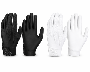 Gants de gardien de but en latex blanc et noir avec grip antidérapant et fermeture auto-agrippante unisexe pour le sport - Product Image 2