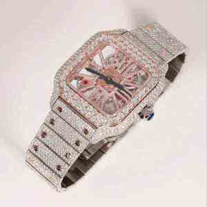 Reloj de Lujo para Mujer con Diamantes Rectangulares, Caja de Acero Inoxidable, Movimiento de Cuarzo Analógico, Esfera de 30 mm, Cristal de Zafiro, Cierre Desplegable - Product Image 2