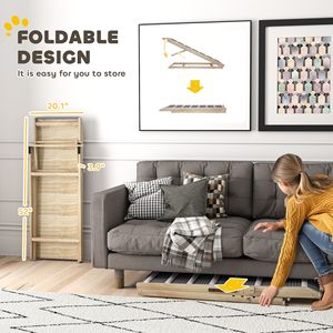 Scala Pieghevole in Legno Massello per Animali Domestici, Rampa per Cani Regolabile a 4 Altezze per Divano, per Cani di Piccola e Grande Taglia da 16 a 23,5 Pollici - Product Image 4